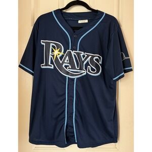 Matchup Tampa Bay Rays jersey 4 Blake Snell men's medium blue MLB Baseball